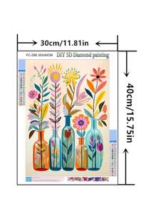 1pc DIY Diamond Painting - Full Drill Rhinestone Embroidery Home Decoration, 11.8*15.7 Inch - Multicolor - View 2