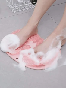 1 szt. Różowy silikonowy masażer do stóp i zestaw ściereczek do łazienki Wystrój łazienki Wystrój jesienny Powrót do szkoły