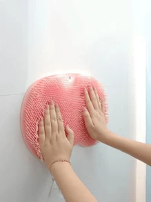 1 szt. Różowy silikonowy masażer do stóp i zestaw ściereczek do łazienki Wystrój łazienki Wystrój jesienny Powrót do szkoły