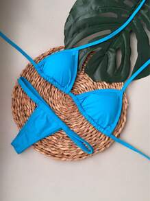 Women Bikini Sets - Blue - View 2