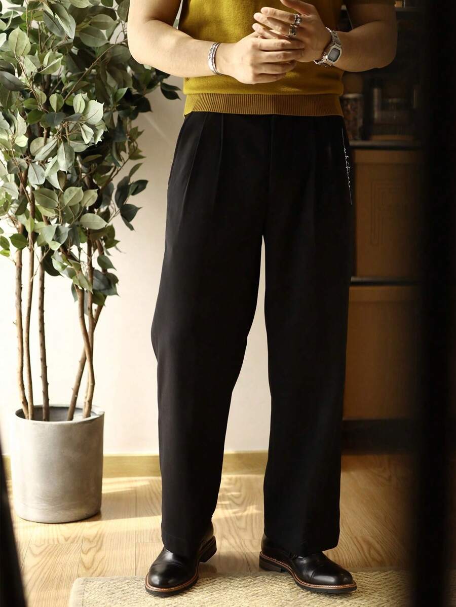 2025 Men's Casual Fashionable Versatile Side Pocket Business Casual