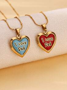 1 pièce Collier pendentif médaillon en forme de cœur personnalisé avec photo. Colliers personnalisés avec image de cœur. Chaîne ronde en acier inoxydable avec perles. Accessoires de bijoux personnalisés, idéaux pour cadeau pour maman, papa, amis, amoureux, famille