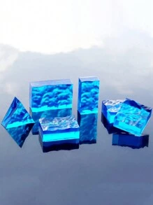 4PCS/6PCS Mini Water Ripple Rectangular / Circular / Triangular Silicone Mold DIY Creative Pendant Epoxy Resin Molds Home Decoration Small Ornaments Aromatherapy Plaster Mould