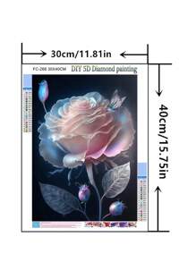 1 件 DIY 钻石画全钻石刺绣家居装饰，11.8 英寸 X15.7 英寸 - 彩色 - 查看 2