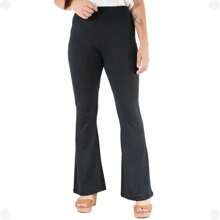 Kit With 2 Adult Flare Ballerina Pants - Suplex With Bell-Bottom Pocket Thick Fabric - màu đen - Xem 2