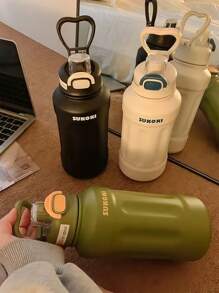 A杯800ML316不锈钢运动水杯好看男女学生户外车载办公便携大容量健身运动骑行杯冷热水壶节日礼物礼品水瓶返校开学 - 彩色 - 查看 6