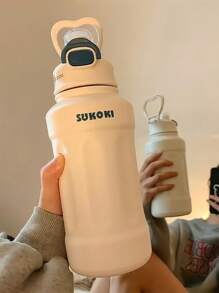 A杯800ML316不锈钢运动水杯好看男女学生户外车载办公便携大容量健身运动骑行杯冷热水壶节日礼物礼品水瓶返校开学 - 彩色 - 查看 1