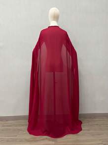 1pc 150cm Length Chiffon Bridal Cloak/Cape, Halloween Anime Cosplay Dress Fall Clothes For Women - Multicolor - View 17