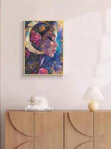 1 件 DIY 钻石画套件，全钻水钻刺绣家居装饰，11.8*15.7 英寸 - 彩色 - 查看 5