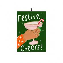 墙壁艺术帆布画圣诞快乐树礼物圣诞猫北欧海报和印刷品墙壁画适用于客厅家居装饰 - 彩色 - 查看 24