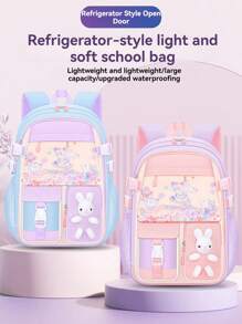 Nueva mochila linda para estudiantes de primaria, niñas de 6 a 12 años, ligera y de moda - arenas movedizas moradas - Ver 5