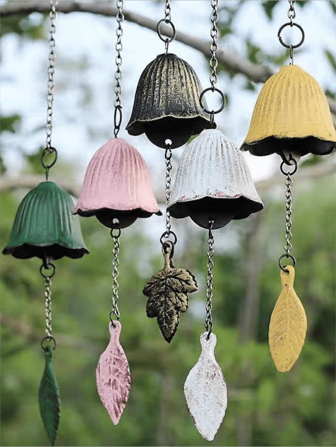 Japanese Traditional Lucky Small Wind Chimes For Outside, Iwachu Cast Iron Bless Temple Wind Bell Memorial And Sympathy Leaf Wind Chimes Indoor Garden Bell, Patio, Balcony (Leaf),Home Decor ,Room Decor,Wall Decor Gifts Birthday Graduation