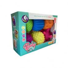 6pcs/Set Baby Sensory Balls, Colorful Soft Tactile Balls Toys, Infants Texture Grasping Ball, PVC Material, Birthday/Holiday Gift