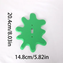 1pc Cartoon Cement Switch Plate, Plastic Material, Halloween Holiday Decor, Home Decor, Anime Cartoon Fantasy Switch Plate, Light Switch Cover & Outlet Cover, Easy Installation, No Electricity Required