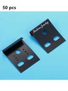 50/100 pièces Cartes de boucles d'oreilles 3 * 3,7 cm, porte-cartes en plastique, sac à bijoux, accessoire de décoration, étiquette de carte coréenne, transparent mat X19