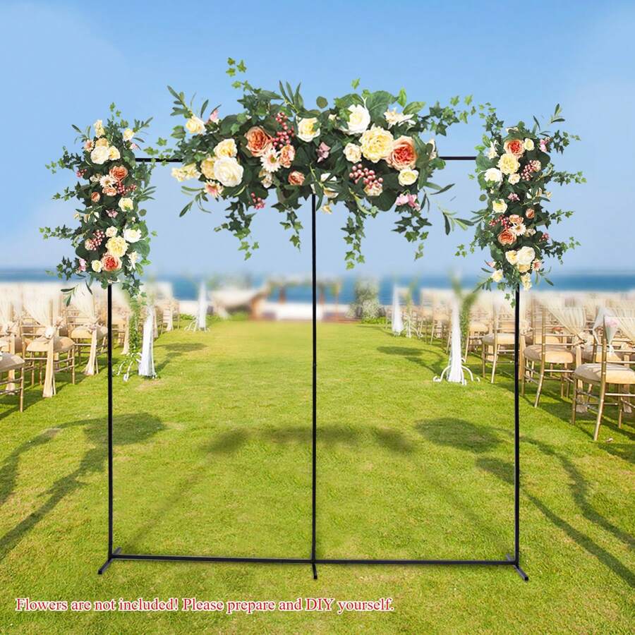 kangten Arco de boda negro, soporte de metal para globos y flores como decoración para boda, fiesta, habitación y regalos para la novia