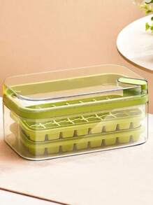 New Ice Mold Click Effortless No Struggle To Remove Ice Cubes Fruit Drinks Christmas Juicer - 綠色 - 查看 2