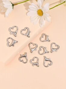 10 件时尚简约心形和星形衣架、DIY 工艺配件、钥匙链装饰 - 彩色 - 查看 4
