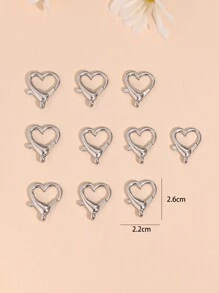 10 件时尚简约心形和星形衣架、DIY 工艺配件、钥匙链装饰 - 彩色 - 查看 6