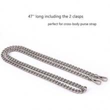 钱包链带，奢华时尚替换扁平金属链带扣套装，适用于 DIY 单肩斜挎包手提包 - 彩色 - 查看 5