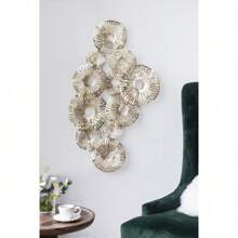 24x2x42" Gold Iron Wall Art,Sachper-70