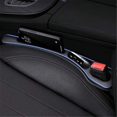 2Pcs Car Seat Gap Filler Seat Crevice Storage Box Bag Between Seats Console Organizer Decoration Interior Auto Accessories The Material Of This Product Is EVA, Which Is Durable, Lightweight And Can Be Twisted Without Deformation. When Using This Product, You Need To Insert The End With The Hole Into The Seat Belt Buckle And Press It Down.