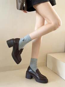 Women's Fashion Versatile New Oxford Shoes - Brown - View 7