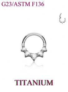 1pc Shiny Luxury! Multiple Zirconia Cool Link Design Unisex Nose Ring Earring, Fashionable Casual Eye-Catching Piercing Jewelry! - Multicolor - View 24