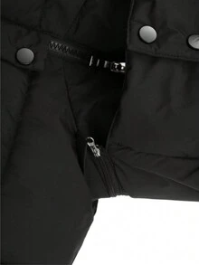 女士冬季新款时尚可拆卸连帽毛领保暖加厚棉衣