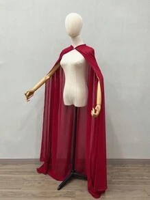 1pc 150cm Length Chiffon Bridal Cloak/Cape, Halloween Anime Cosplay Dress Fall Clothes For Women - Multicolor - View 9