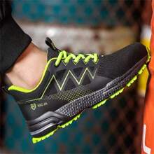 男式安全鞋，钢头透气防砸防刺穿工作靴