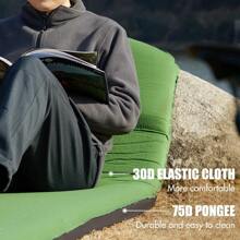 Self Inflating Camping Mattress Single Roll Mat Memory Foam Inflatable Sleeping Pad With 7cm Camp Bed Tent Mattress With Built-In Pillow R Value Higher Than 6 Outdoor For Travel - Green - View 2