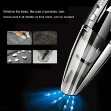 BALASHOV 具有超强吸力的便携式手持式吸尘器，适用于家庭和汽车的便携式手持式吸尘器，可充电，带有 4 个接口和 1 个延长软管 - 黑色 - 查看 3