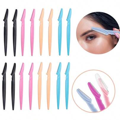 30pcs/20pcs/10pcs/5pcs/3pcs Eyebrow Razors, Facial Hair Shaver, Face Shaving Blade, Skin Peeling Tool, Eyebrow Trimmer, Face Shaver With Protective Cover, Multi-Functional Hair Removal Shaver