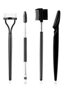 Bộ dụng cụ trang điểm mi 4 món/5 món bao gồm dụng cụ uốn mi, cọ chải mascara răng thép, cọ chải mascara hai đầu, dụng cụ định hình lông mày và dụng cụ làm ẩm mi. Có thể tái sử dụng, không gây kích ứng và hoàn hảo cho người mới bắt đầu. Quà tặng cho nghệ sĩ trang điểm - Nhiều màu - Xem 12