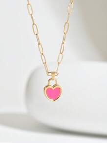 1pc Unique Fashion 18K Gold Plated Metal Fully Rhinestone Bowknot Heart Floral Pendant Necklace For Women, Can Be Purchased As 1pc Or 2pcs Set With Multiple Pendants, Suitable For Party, Wedding, Holiday Occasions And As A Gift