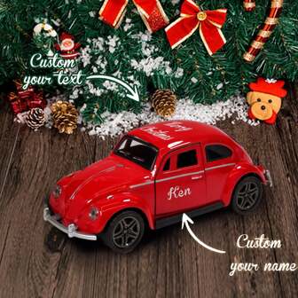 1 Customized 1:32 Small Car With Doors That Can Be Opened, Customized With Your Name And Text, Suitable For Office, Bedroom, Living Room Decoration, Outdoor Camping Trips. It Is A Unique Gift For Her/Him, Boyfriend, Girlfriend, Wife, Husband, And Is The Ideal Gift For Valentine's Day, Mother's Day, Birthdays, Anniversaries, Graduation Ceremonies, Weddings, Father's Day. It Is The Perfect Christmas Gift, Thanksgiving Gift