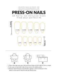 Enhance Your Style With 24 Pieces Of Long Almond Red Rhinestone French Fake Nails, 1 Nail File, And 1 Nail Tape Nail Pressing Product