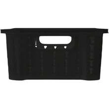 Decorative Basket Stackable Organizer 990ml White Plasútil Multipurpose - 黑色 - 查看 3