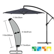Housse de protection parasol, résistante aux intempéries, anti-UV et anti-neige