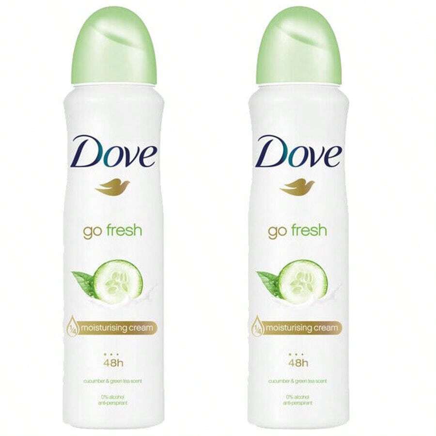 Dove Go Fresh Cucumber & Green Tea Deodorant 48h Spray 150 Ml / 5 Fl Oz Pack Of 2 - Nhiều màu - Xem 1