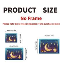 1 件无框帆布墙艺术。斋月新月和星星，抽象简约优雅法式北欧复古氛围，厨房艺术，餐厅装饰，桌面装饰，卧室墙壁装饰，现代时尚撞色手绘风格 - 彩色 - 查看 10