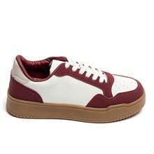 Chaussures décontractées à lacets confortables et polyvalentes pour femmes - Datte rouge - Voir 2