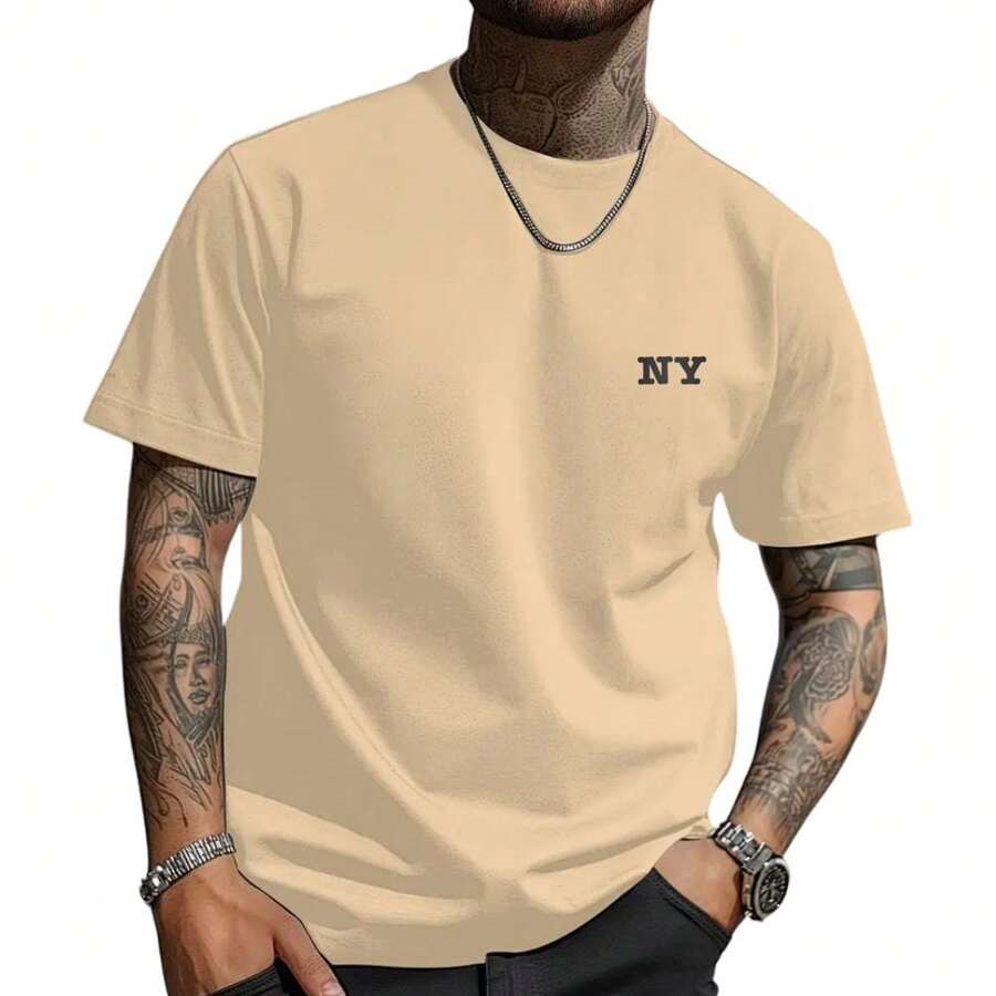 NY T-Shirt Assorted Colors 100% Cotton - 米色 - 查看 1