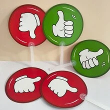 10 peças de remos de dupla face com polegar para cima/baixo - Placas de feedback para ensino em sala de aula para crianças e professores, jogos em sala de aula, recompensas para ensino, interação de atividades e ferramentas de recompensa