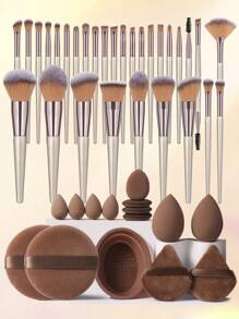 Bộ dụng cụ trang điểm 15/30/45 chiếc bao gồm: Bộ cọ trang điểm 30 chiếc + 2 miếng bọt biển trang điểm + 4 miếng bọt biển trang điểm mini + 2 miếng bông phấn hình tam giác + 4 miếng bông phấn khí mini + 2 miếng bông phấn tròn + 1 dụng cụ vệ sinh cọ trang điểm, Bộ cọ, Bộ cọ trang điểm, Bộ cọ trang điểm, Bộ trang điểm hoàn chỉnh, Bộ cọ trang điểm, Bộ trang điểm hoàn chỉnh, Bộ cọ, Bộ cọ trang điểm, Bộ quà tặng trang điểm, Bộ - Nhiều màu - Xem 16