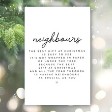 1 Unique Christmas Greeting Card, Creative Holiday Card, Warm Holiday Wishes For Neighbors, Elegant Gift Card For Special Neighbors - Multicolor - View 3