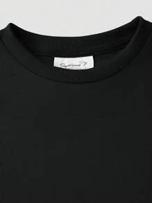 Creative And Casual Personality Interesting Bow Cherry Pattern Printed Top, Girls Autumn And Winter Curve Oversize College Style Letter Bow Soft And Comfortable Round Neck Cute Handsome Versatile Warm Street Long-Sleeved Sweatshirt Comfortable Sweatshirt