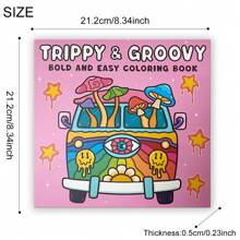 1 Pc & GROOVY Coloring Book Drawing Book With 40 Pages Of Cute Patterns On Mushrooms, Snails, Sunflowers, Cats, Etc.Designs For Birthday Gifts, Back-To-School Gifts, Thanksgiving Gifts, Christmas Gifts. Back To School,Back To School,School Supplies