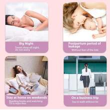 30片卫生巾裤月经卫生裤女士睡裤夜用月经姨妈裤夜用裤女士护垫适用于经期产妇睡裤 - 白色 - 查看 4